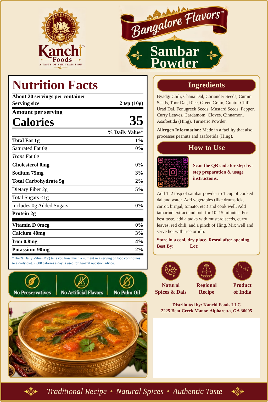 Sambar Powder – Bangalore Flavors